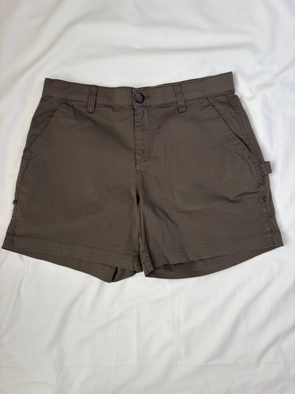 Boston Traders Brown Cargo Shorts Size 10 Roll Cuff Utility Hiking Outdoor EUC